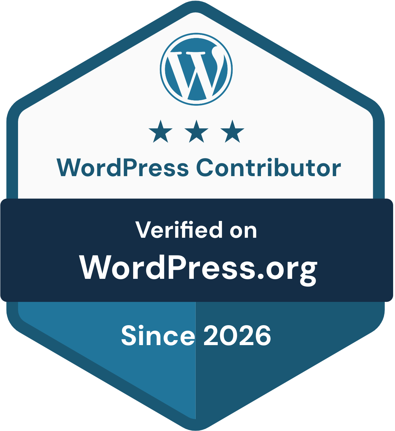 Badge showing Abdul Rehman as a verified WordPress contributor on wordpress.org since 2026