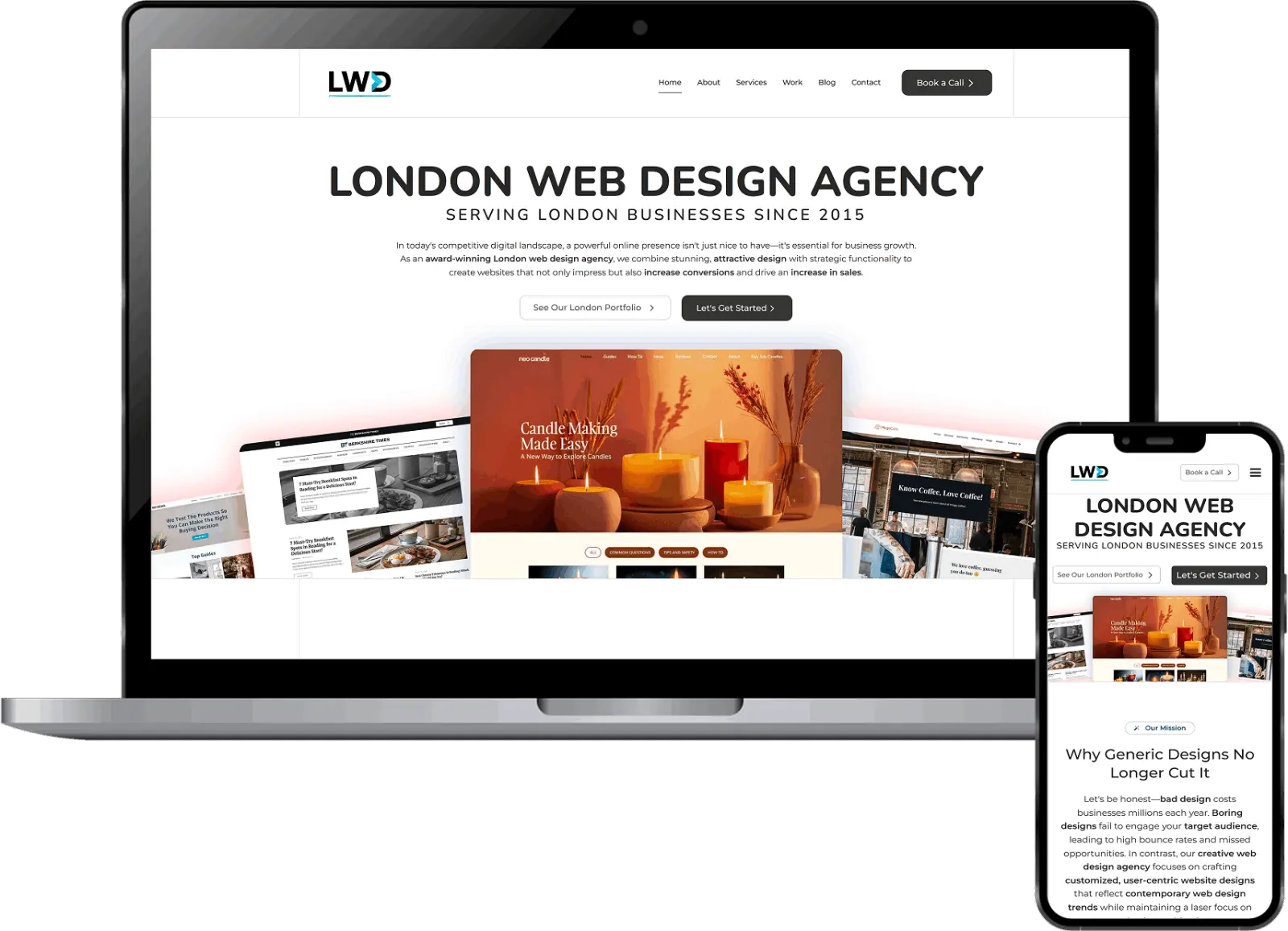 London web design agency website design showing modern UI UX and conversion focused layout