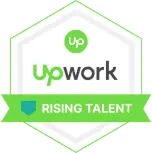 Upwork Rising Talent badge of Abdul Rehman web developer